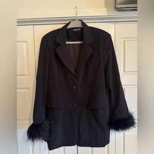 Nasty Gal feather blazer